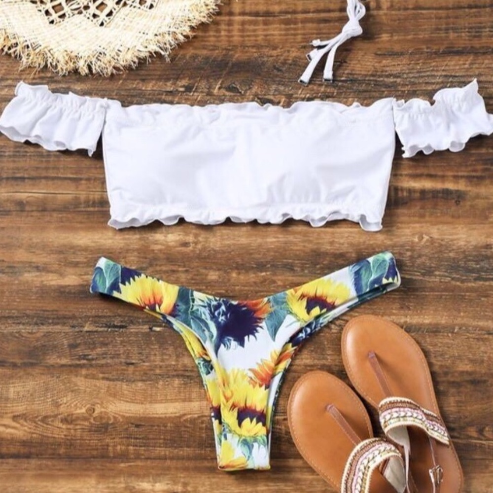 Sunflower Off Shoulder/ Cheeky Bikini
